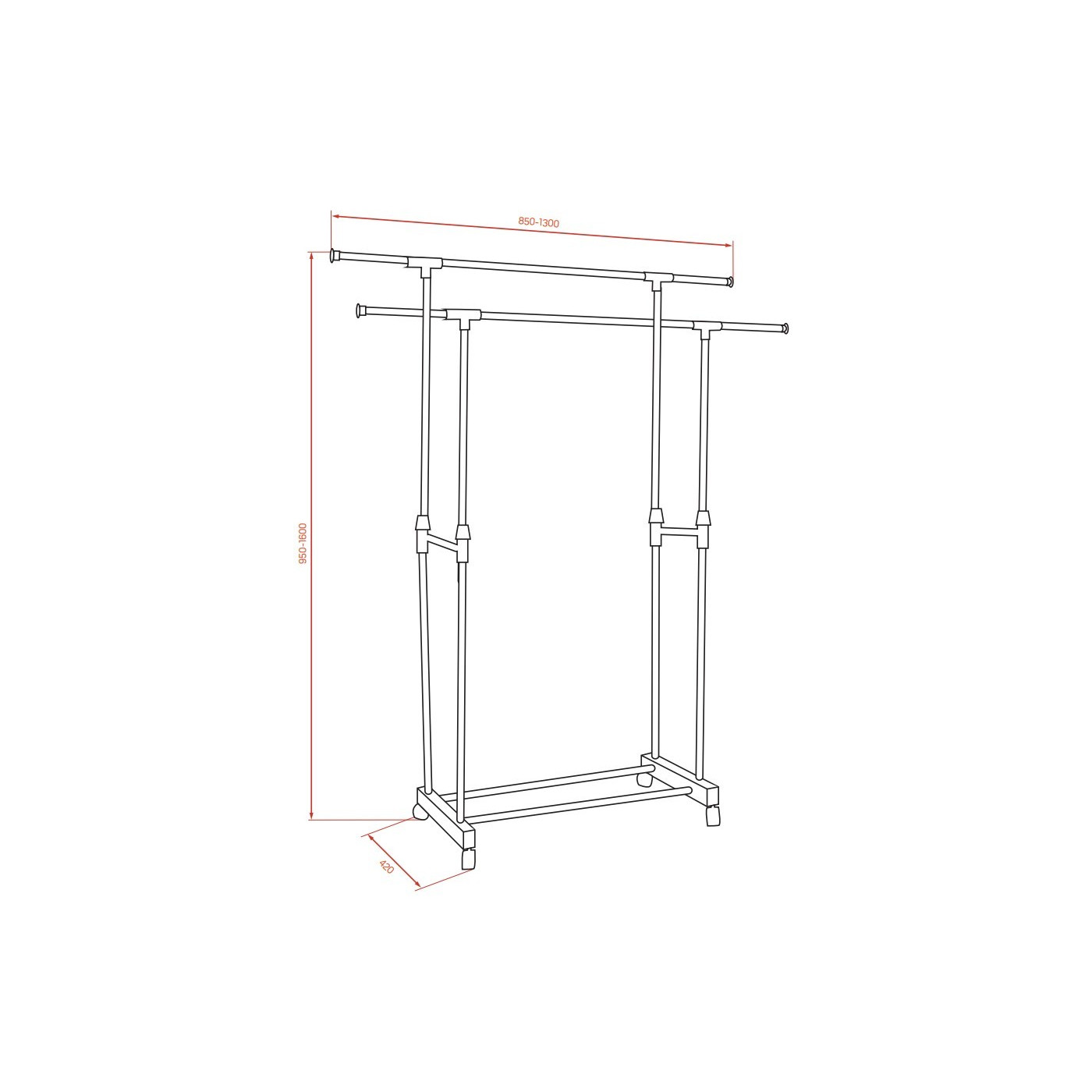 Garderoba Ruchoma 2D PAULO BIS kuchinox