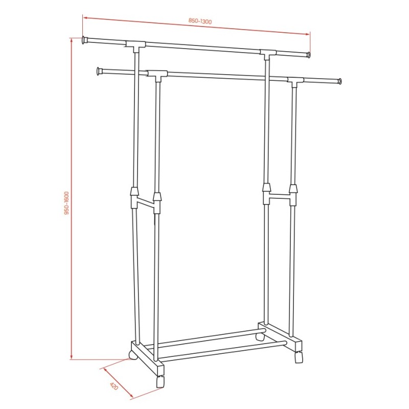 Garderoba Ruchoma 2D PAULO BIS kuchinox