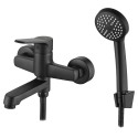 Bateria Wannowa Ścienna z zestawem natryskowym Czarna ATEZ Kuchinox Bateria Wannowa Ścienna z zestawem natryskowym Czarna ATEZ Kuchinox