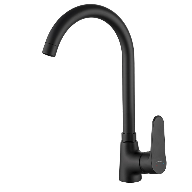 Bateria Zlewozmywakowa Stojąca z wylewką U Czarna ATEZ Kuchinox Bateria Zlewozmywakowa Stojąca z wylewką U Czarna ATEZ Kuchinox