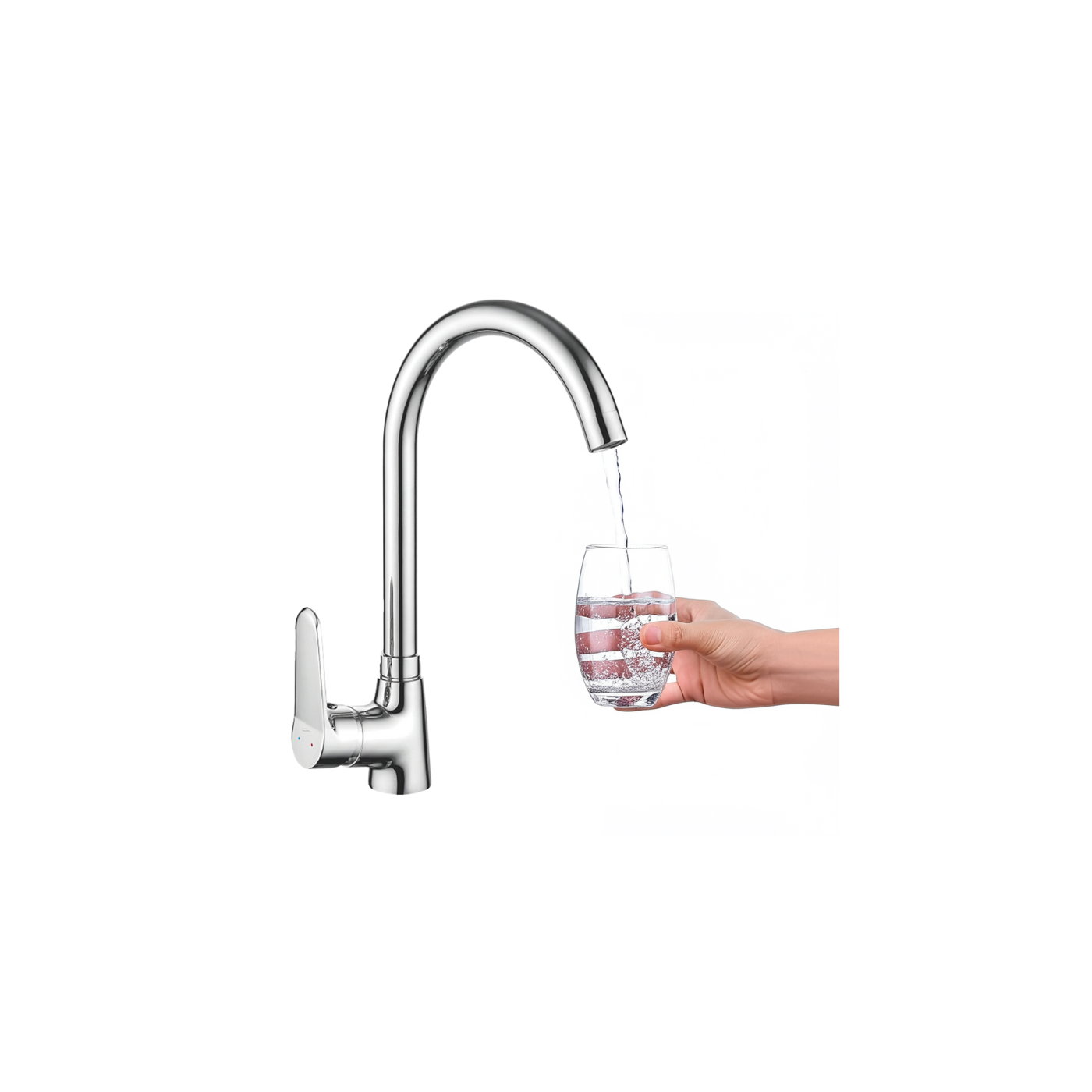 Bateria Zlewozmywakowa Stojąca z Wylewką U Chrom ATEZ Kuchinox