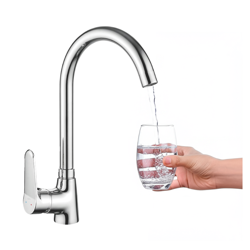 Bateria Zlewozmywakowa Stojąca z Wylewką U Chrom ATEZ Kuchinox