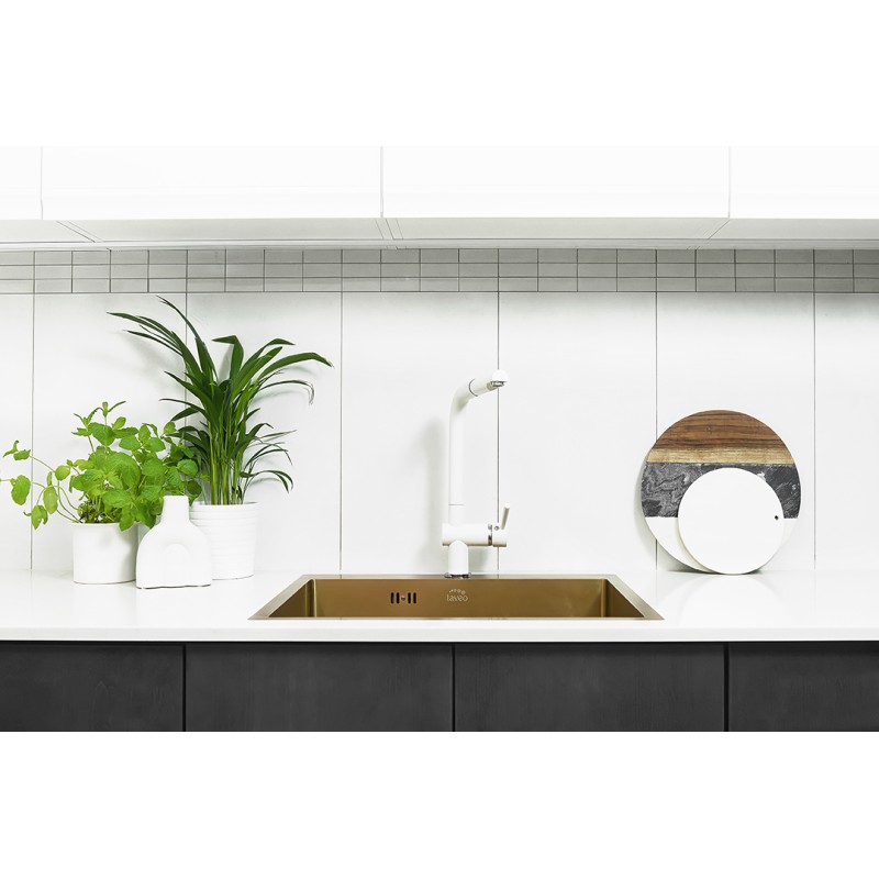 Zlew Zlewozmywak Jednokomorowy Wpuszczany Stalowy Miedź MARMARA Laveo