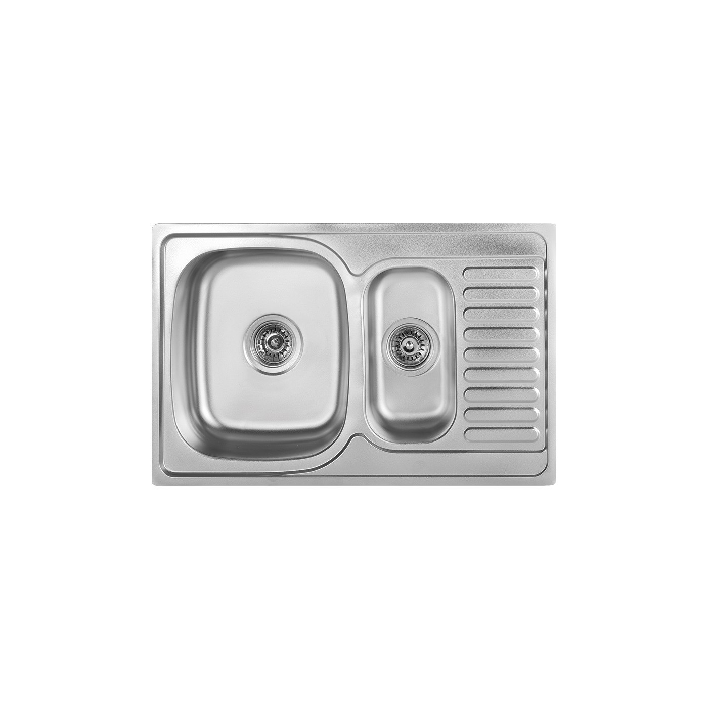 Zlewozmywak 1,5 komorowy Metalowy Wpuszczany z Ociekaczem INOX JUNAK Kuchinox
