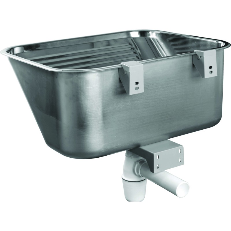 Zlewozmywak Gospodarczy Jednokomorowy Metalowy 53x63,5cm INOX EKO Kuchinox