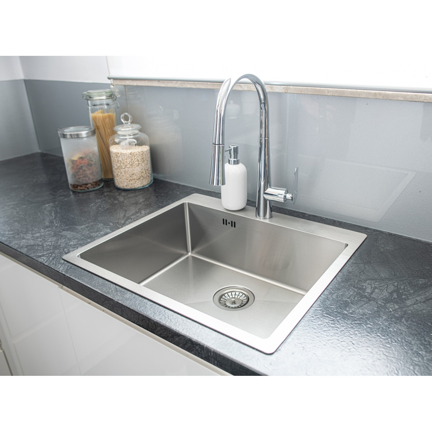 Zlew Zlewozmywak Jednokomorowy Wpuszczany Stalowy INOX MARMARA Laveo