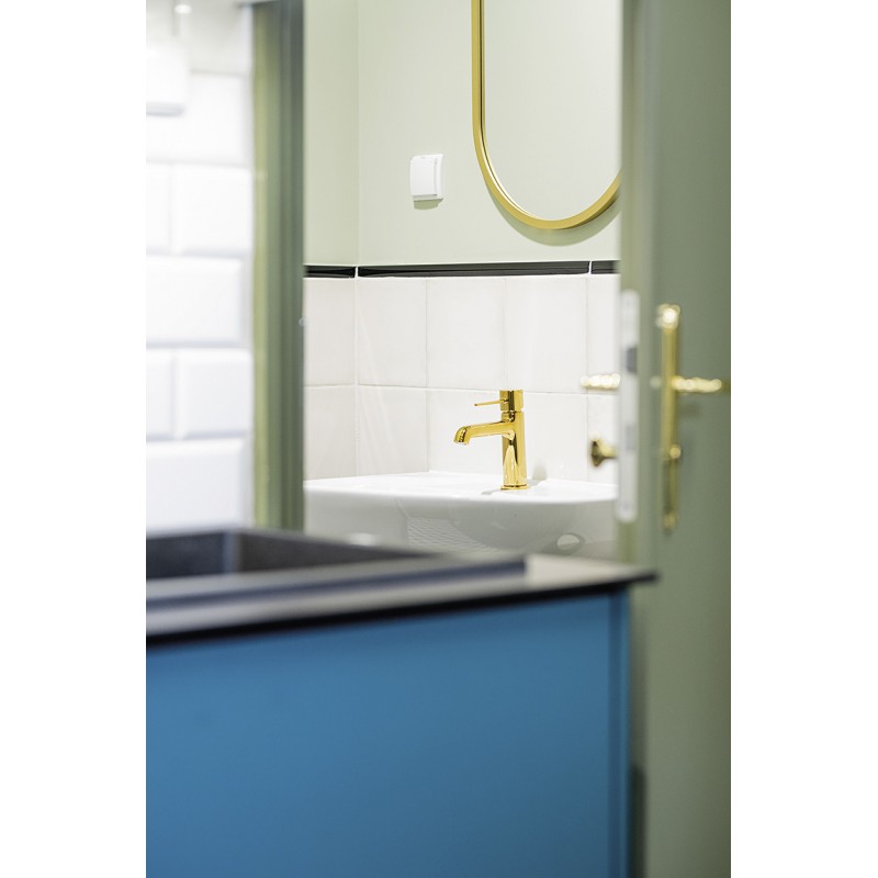 Bateria Umywalkowa Stojąca Złota POLA Laveo