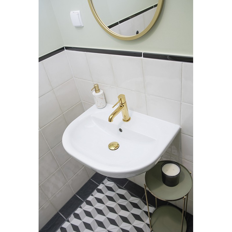 Bateria Umywalkowa Stojąca Złota POLA Laveo