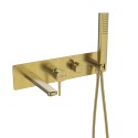 Bateria Wannowa Podtynkowa z Zestawem Natryskowym POLA Złota Laveo Bateria Wannowa Podtynkowa z Zestawem Natryskowym POLA Złota Laveo