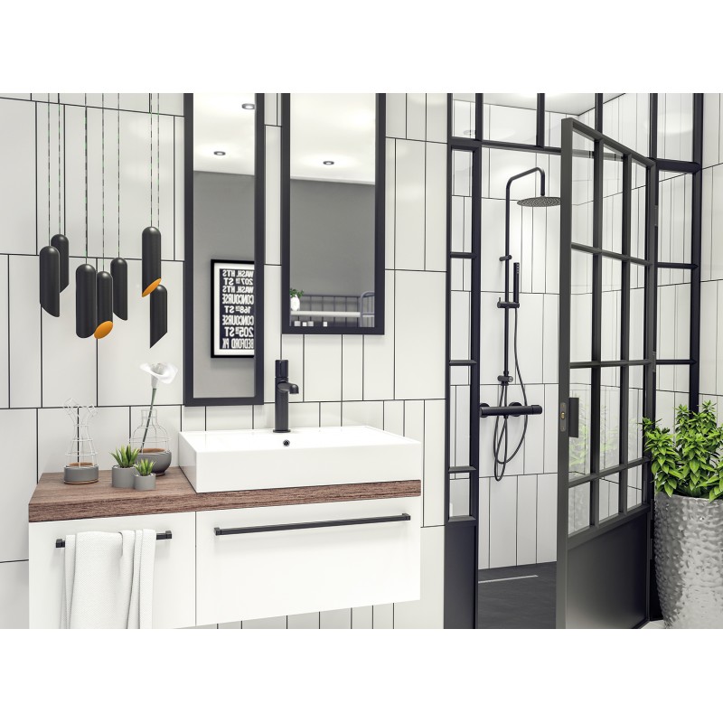 Kolumna Natryskowa Prysznicowa z Baterią Szara PRETTO Laveo