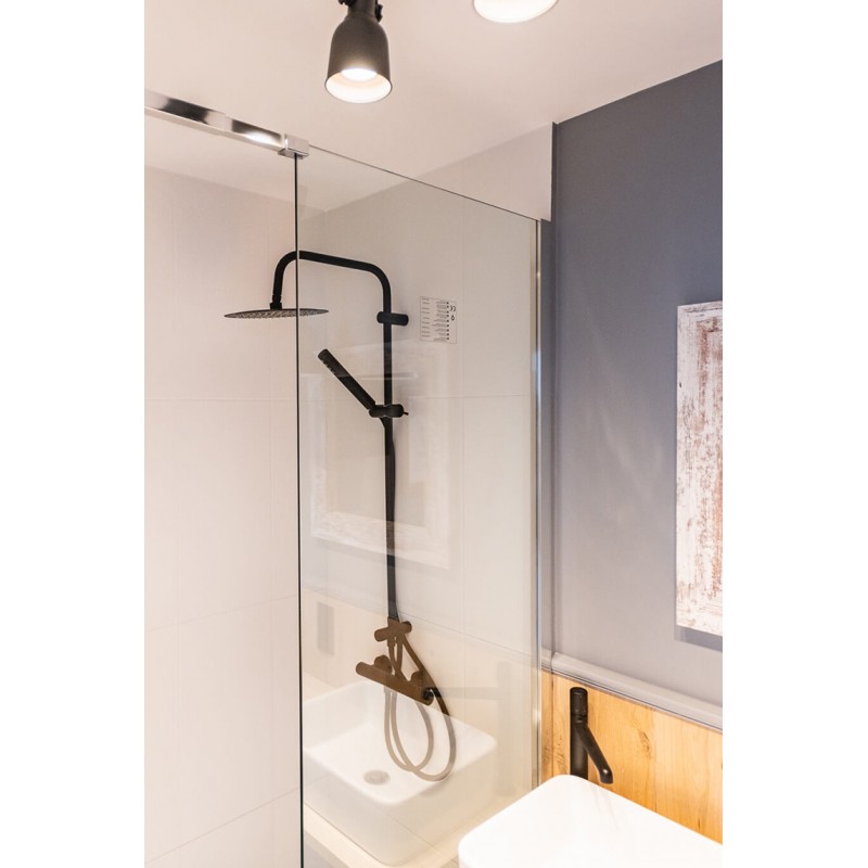 Kolumna Natryskowa Prysznicowa z Baterią Szara PRETTO Laveo