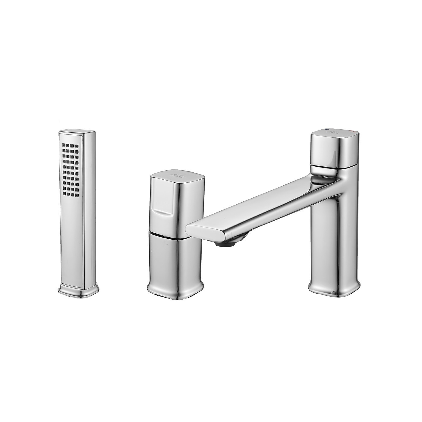 Bateria Wannowa Stojąca Trzy Otworowa TORES Chrom Laveo