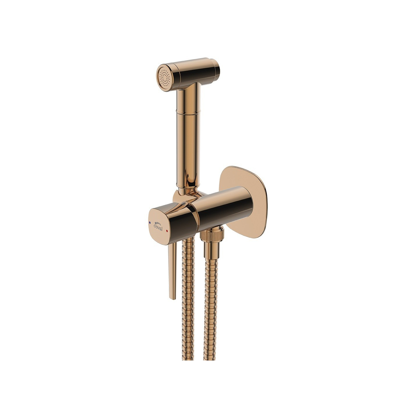 Bateria Bidetowa Podtynkowa z Zestawem Natryskowym Miedziana POLA Laveo