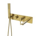 Bateria Wannowa Podtynkowa z Zestawem Natryskowym POLA Złota Laveo Bateria Wannowa Podtynkowa z Zestawem Natryskowym POLA Złota Laveo