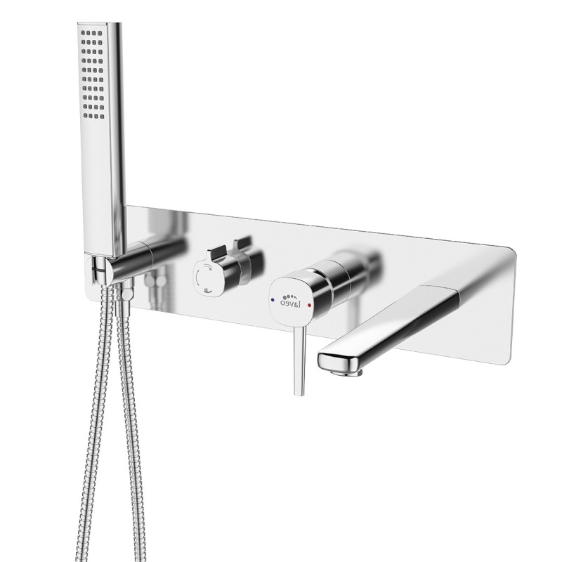 Bateria Wannowa Podtynkowa z Zestawem Natryskowym POLA Chrom Laveo Bateria Wannowa Podtynkowa z Zestawem Natryskowym POLA Chrom Laveo