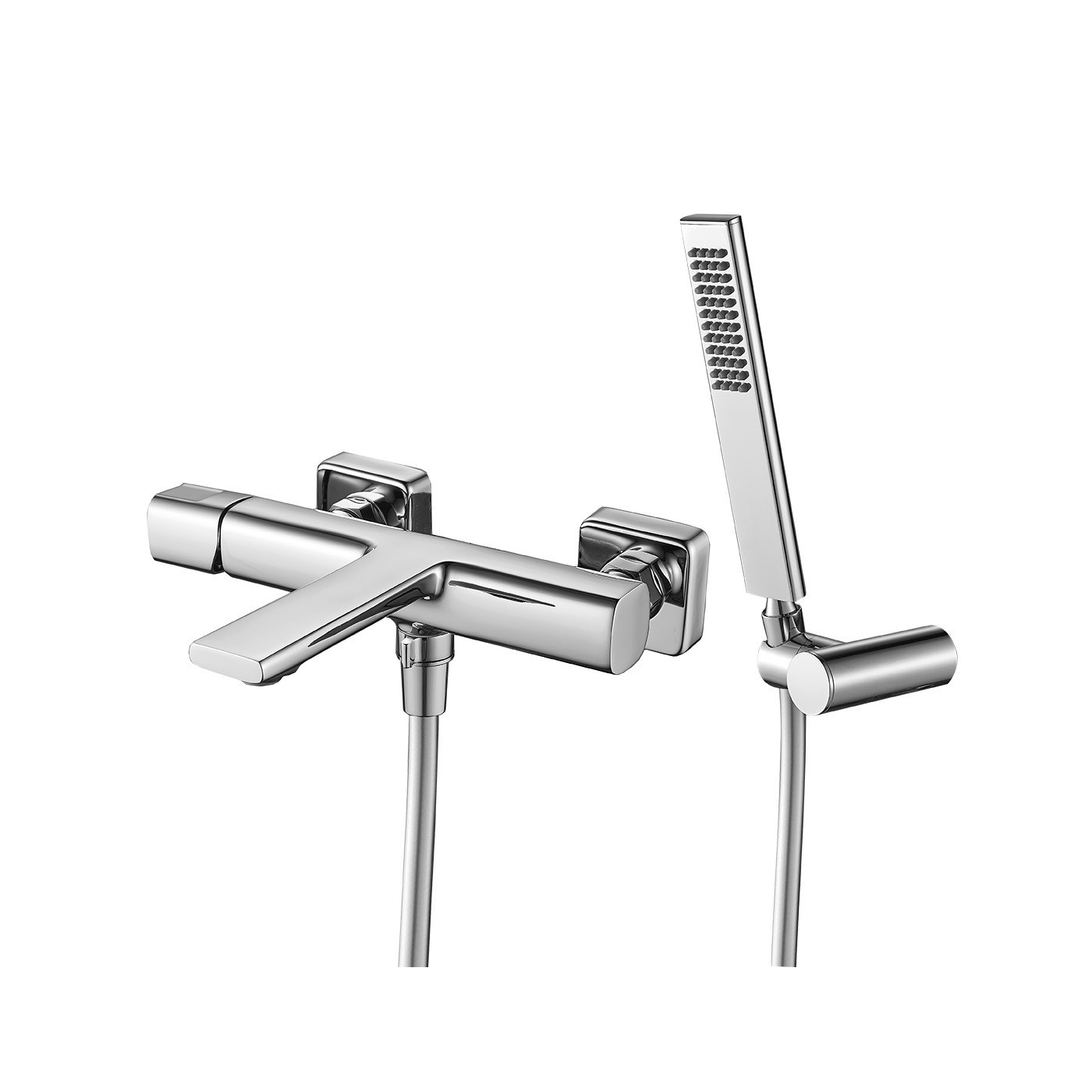 Bateria Natryskowa Ścienna z Zestawem Natryskowym TORES Chrom Laveo Bateria Natryskowa Ścienna z Zestawem Natryskowym TORES Chrom Laveo