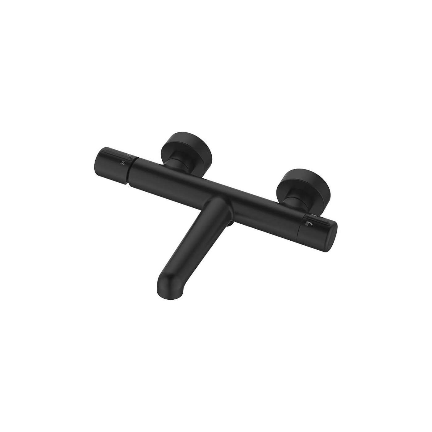 Bateria Wannowa Ścienna PRETTO Czarna Laveo