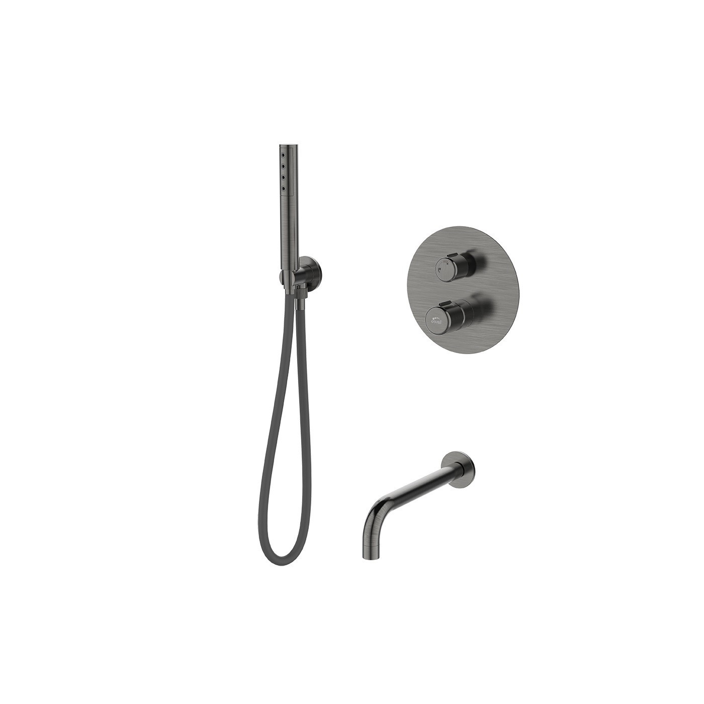 Bateria Wannowa Natryskowa Podtynkowa Grafit PRETTO Laveo Bateria Wannowa Natryskowa Podtynkowa Grafit PRETTO Laveo