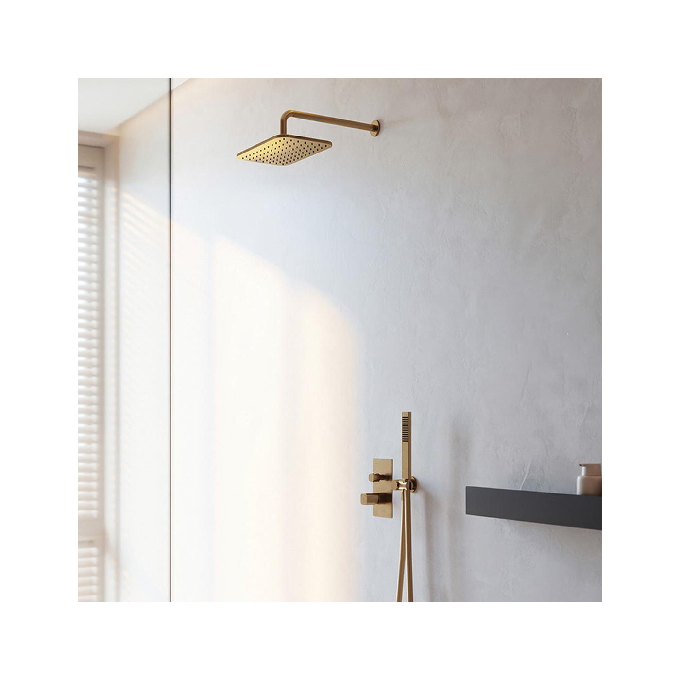 Komplet Natryskowy z Baterią Podtynkową TORES Złoto Szczotkowane Laveo Komplet Natryskowy z Baterią Podtynkową TORES Złoto Szczotkowane Laveo