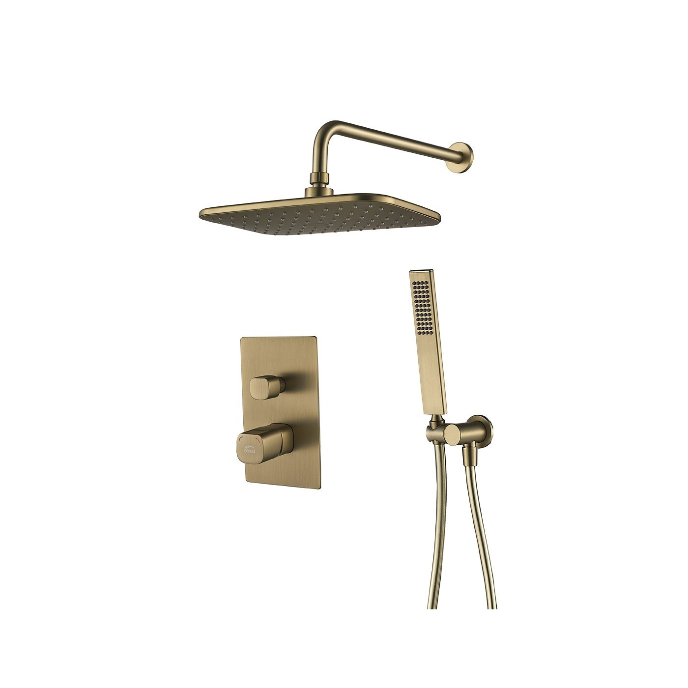 Komplet Natryskowy z Baterią Podtynkową TORES Złoto Szczotkowane Laveo Komplet Natryskowy z Baterią Podtynkową TORES Złoto Szczotkowane Laveo