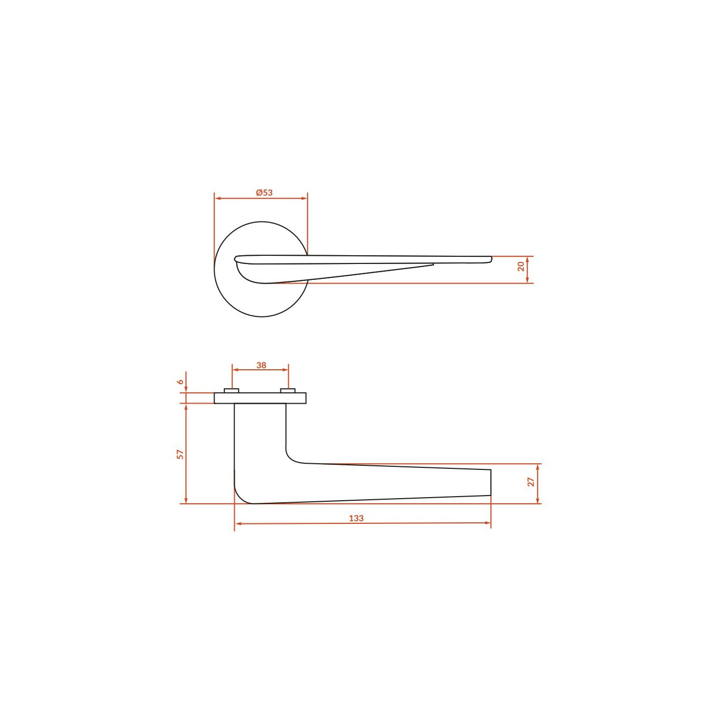 Klamka do Drzwi Wewnętrznych Srebrna CELESTRIA Kuchinox