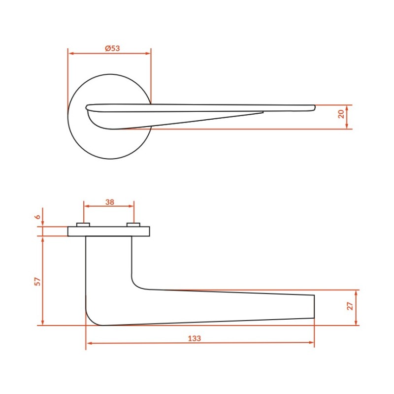 Klamka do Drzwi Wewnętrznych Czarna CELESTRIA Kuchinox
