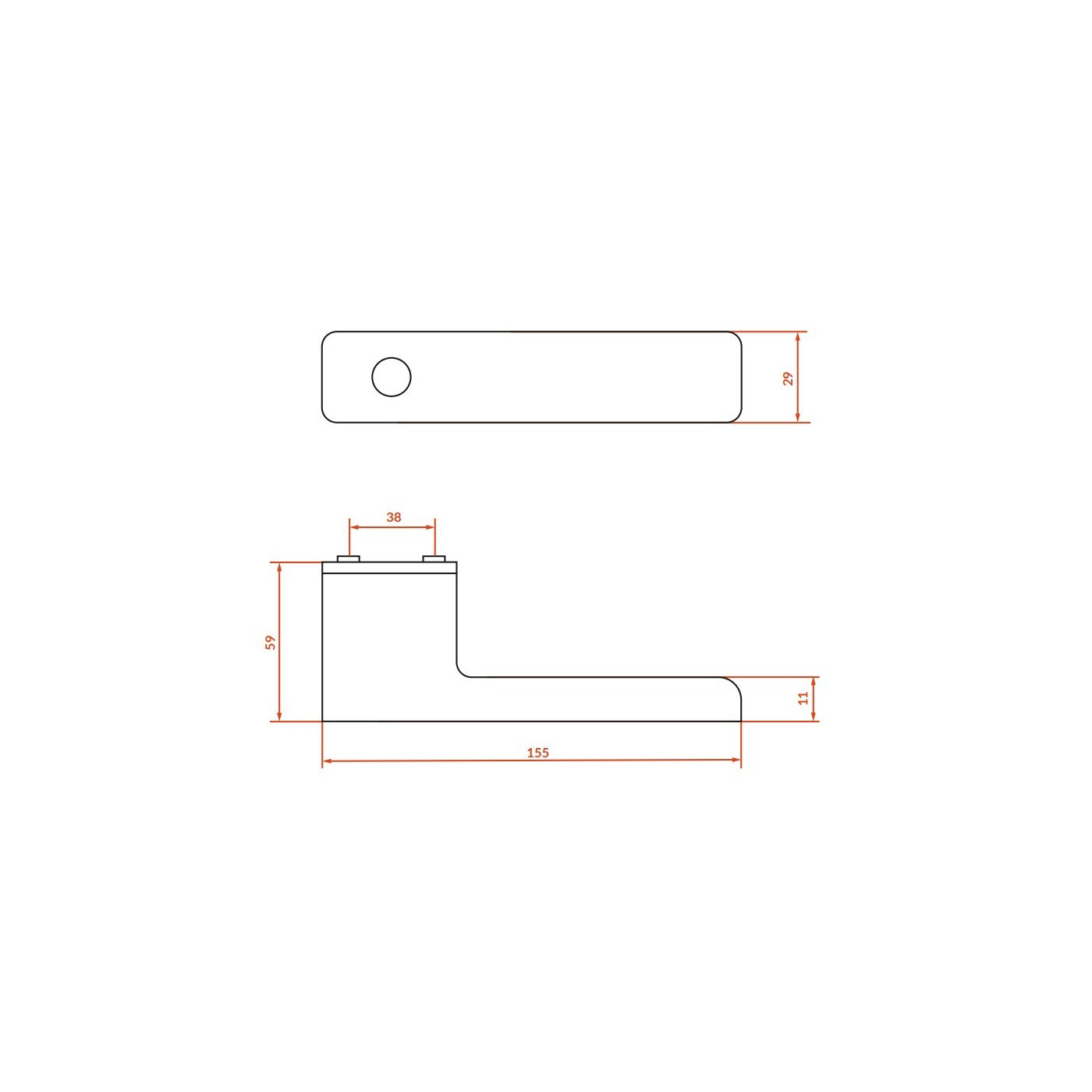 Klamka do Drzwi Wewnętrznych Elektroniczna Dotykowa Czarna TOCCO Kuchinox