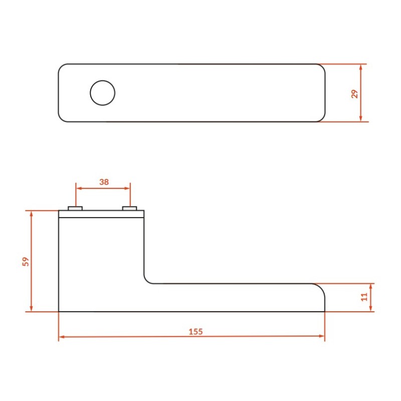 Klamka do Drzwi Wewnętrznych Elektroniczna Dotykowa Czarna TOCCO Kuchinox