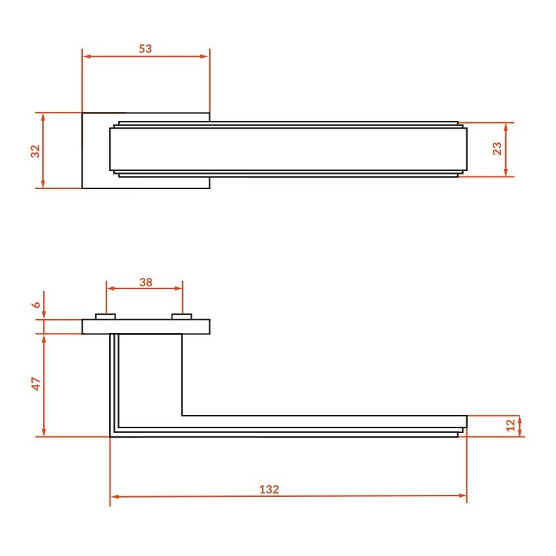 Klamka do Drzwi Wewnętrznych Srebrna TESSERA II Kuchinox
