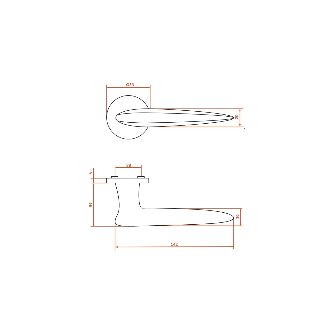 Klamka do Drzwi Wewnętrznych Srebrna FORMELIA Kuchinox