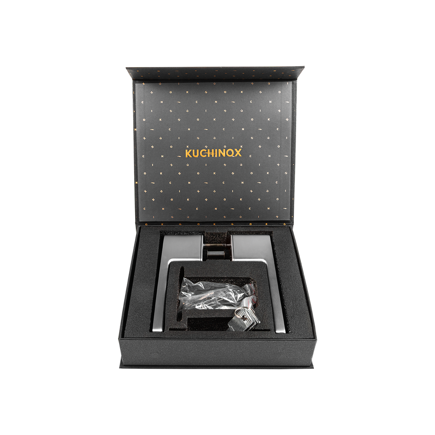 Klamka do Drzwi Wewnętrznych z Blokadą Srebrna SOMBRA Kuchinox Klamka do Drzwi Wewnętrznych z Blokadą Srebrna SOMBRA Kuchinox