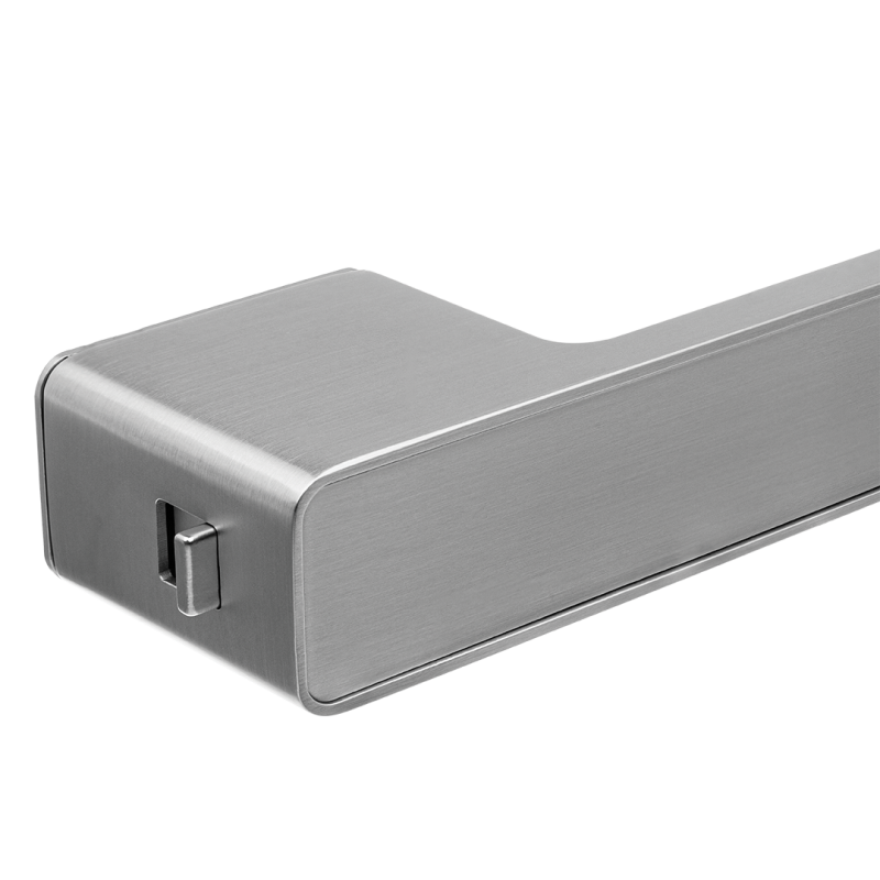 Klamka do Drzwi Wewnętrznych z Blokadą Srebrna SOMBRA Kuchinox Klamka do Drzwi Wewnętrznych z Blokadą Srebrna SOMBRA Kuchinox