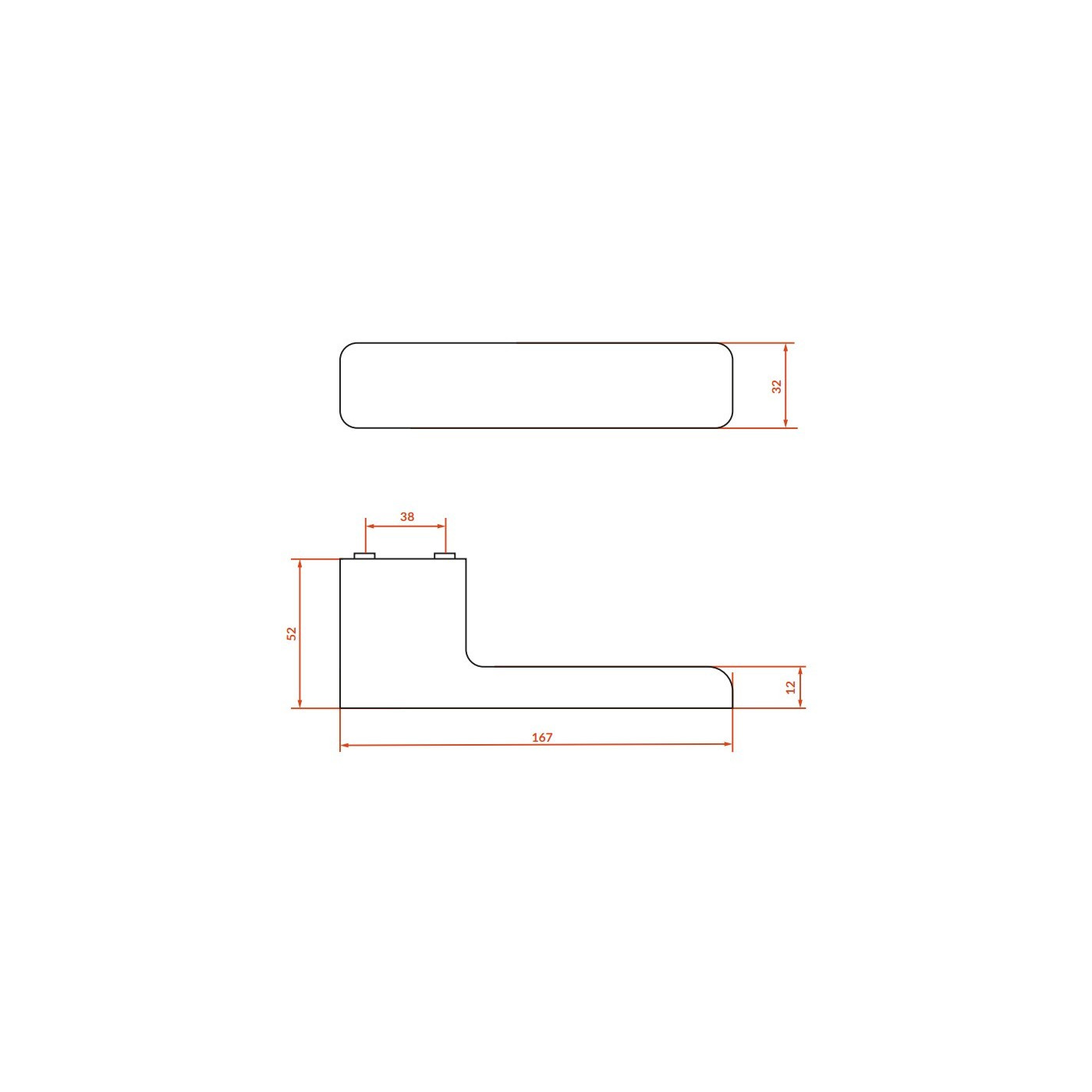 Klamka do Drzwi Wewnętrznych z Blokadą Czarna SOMBRA Kuchinox