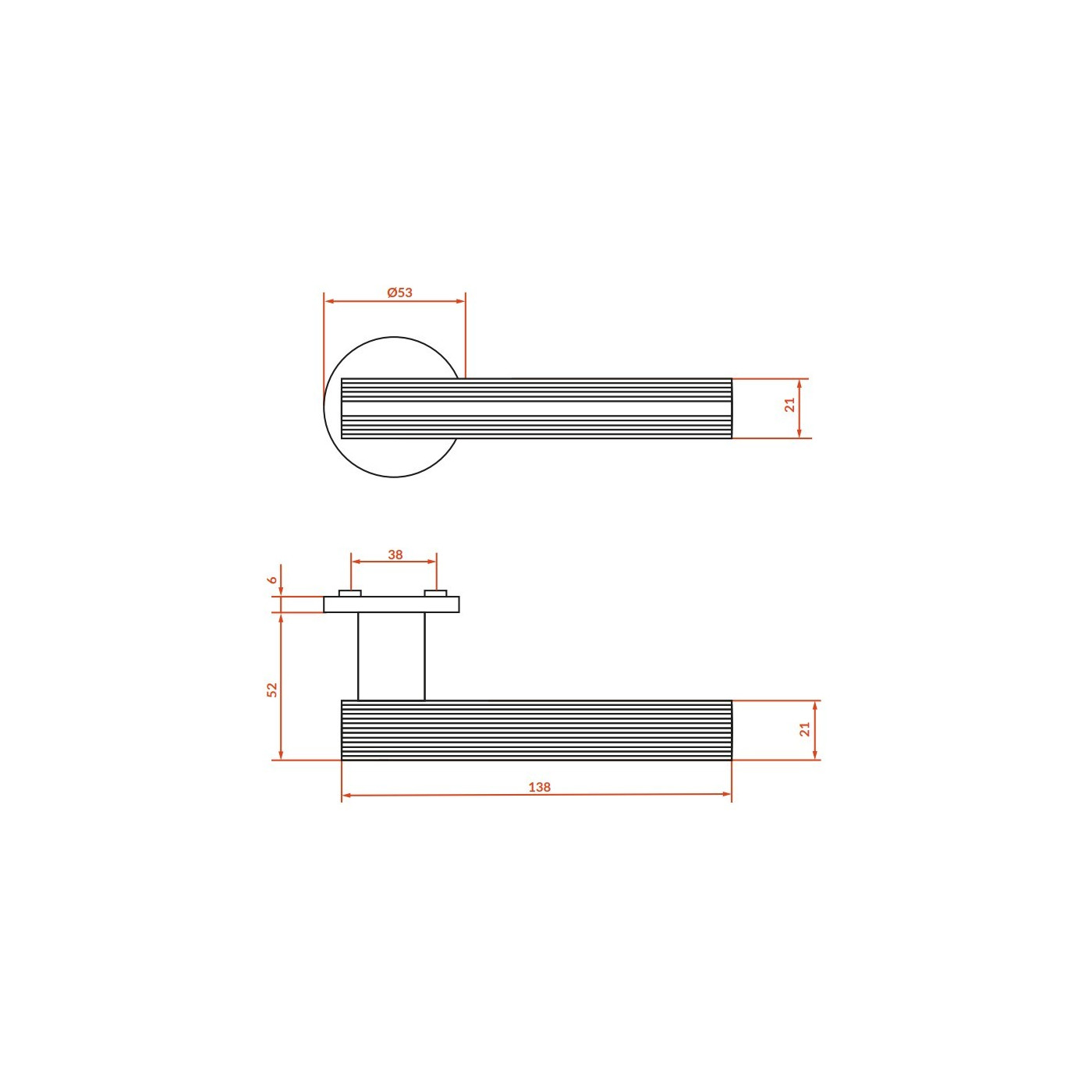 Klamka do Drzwi Wewnętrznych Czarna MAIO II Kuchinox