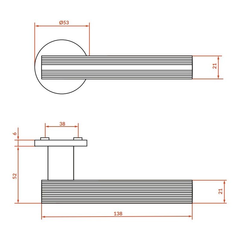 Klamka do Drzwi Wewnętrznych Czarna MAIO II Kuchinox