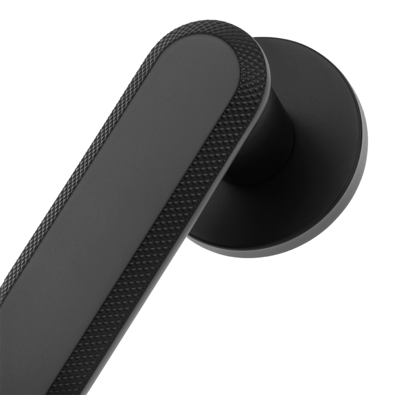 Klamka do Drzwi Wewnętrznych Czarna RUGOS Kuchinox