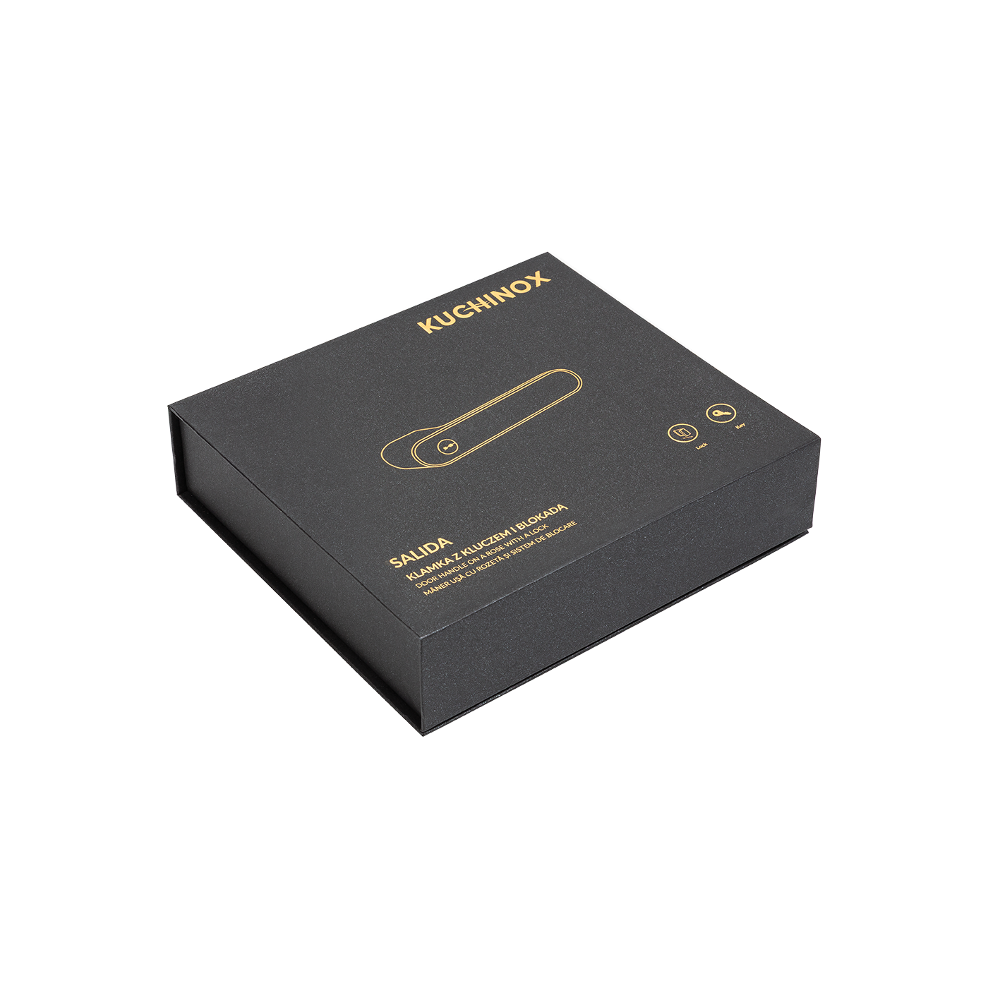 Klamka do Drzwi Wewnętrznych z Blokadą Czarna SALIDA Kuchinox