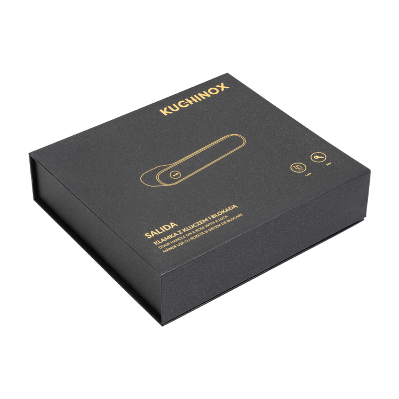 Klamka do Drzwi Wewnętrznych z Blokadą Czarna SALIDA Kuchinox