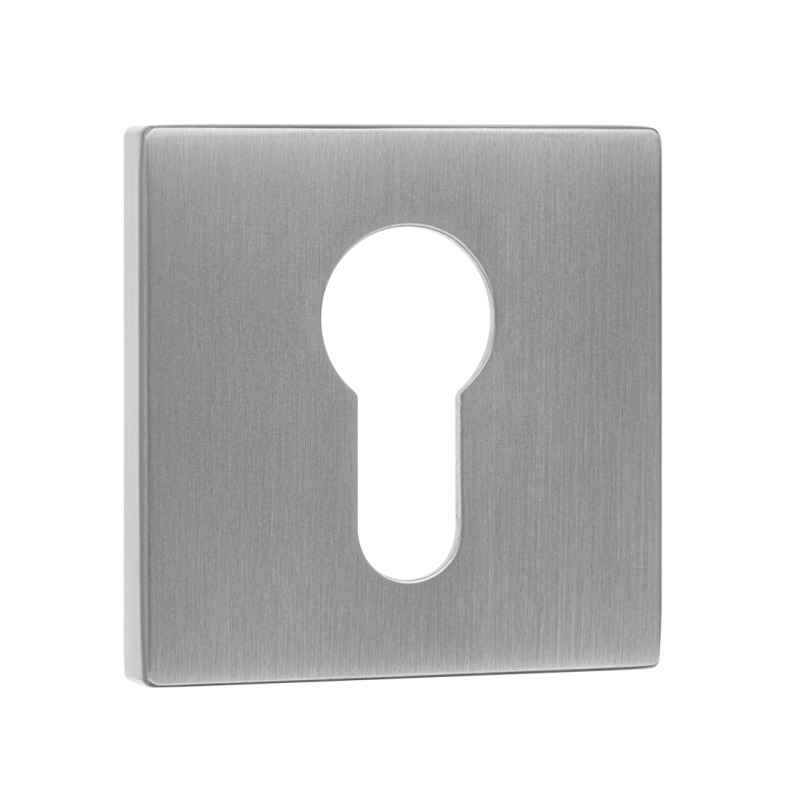 Rozeta Kwadratowa Wkładka Szyld do Klamki Wewnętrznej Srebrna Kuchinox