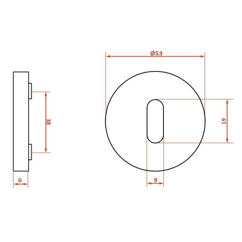 Rozeta Okrągła Klucz Szyld do Klamki Wewnętrznej Srebrna Mat Kuchinox Rozeta Okrągła Klucz Szyld do Klamki Wewnętrznej Srebrna Mat Kuchinox