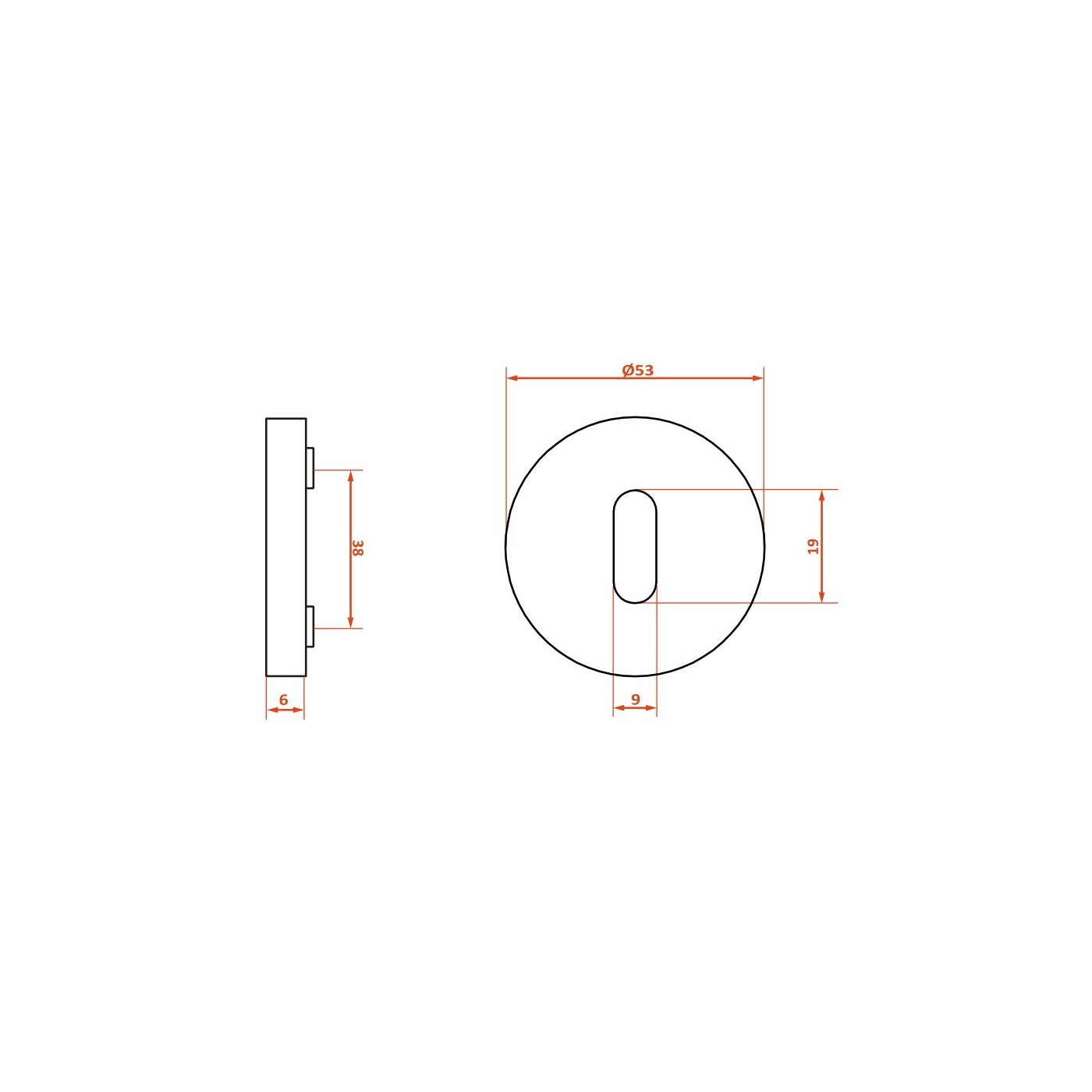 Rozeta Okrągła Klucz Szyld do Klamki Wewnętrznej Złoty Mat Kuchinox Rozeta Okrągła Klucz Szyld do Klamki Wewnętrznej Złoty Mat Kuchinox