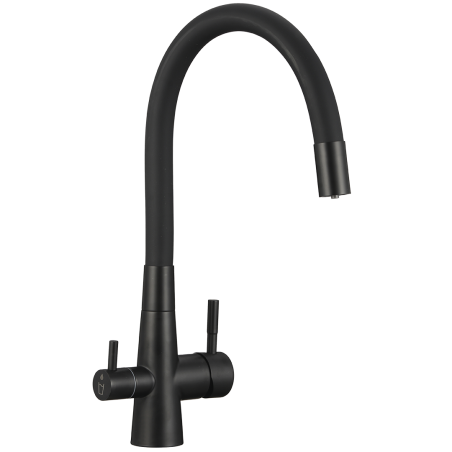 Bateria Filtrująca Wodę Z Elastyczną Wylewką Riveco Czarna