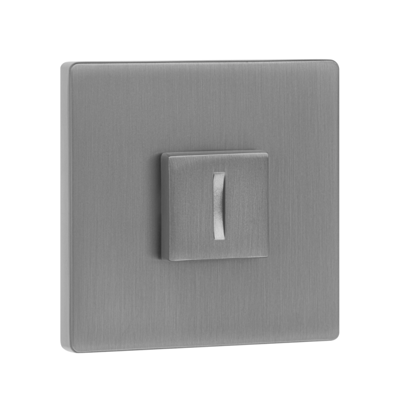 Rozeta Kwadrat WC Szyld do Klamki Wewnętrznej Szara Kuchinox