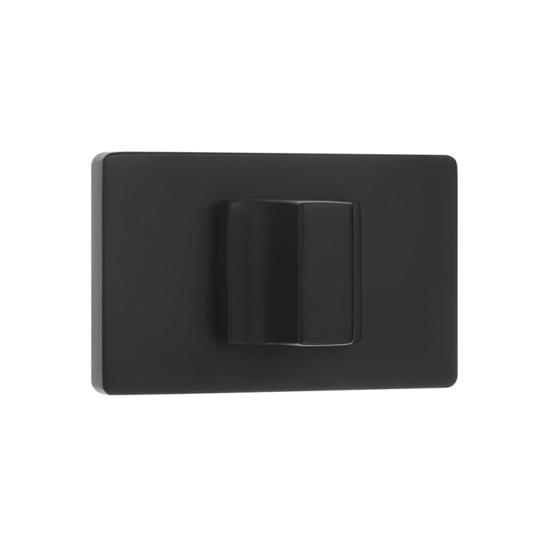 Rozeta Prostokątna WC Szyld do Klamki Wewnętrznej Czarna Kuchinox