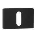 Rozeta Prostokątna Klucz Szyld do Klamki Wewnętrznej Czarna Kuchinox