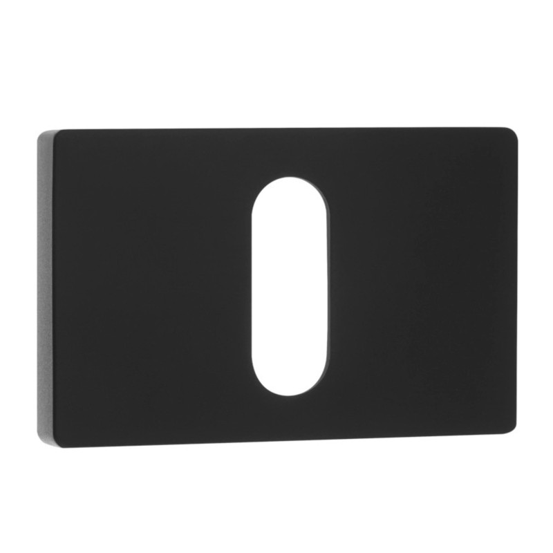 Rozeta Prostokątna Klucz Szyld do Klamki Wewnętrznej Czarna Kuchinox