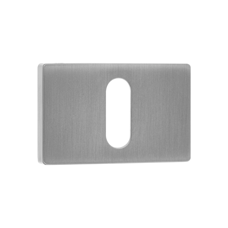 Rozeta Prostokątna Klucz Szyld do Klamki Wewnętrznej Srebrna Kuchinox