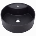 Umywalka Nablatowa Granitowa Umywalka Czarna do Łazienki Laveo Cliff
