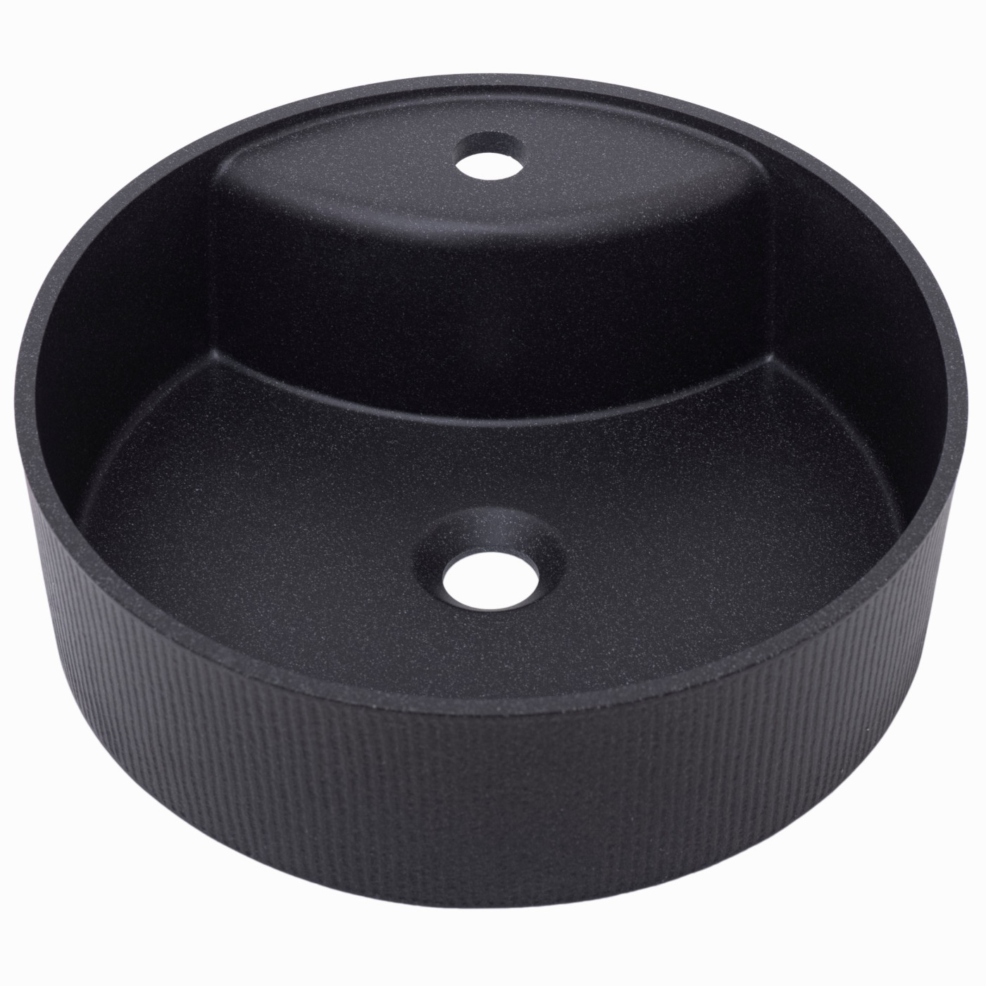 Umywalka Nablatowa Granitowa Umywalka Czarna do Łazienki Laveo Cliff