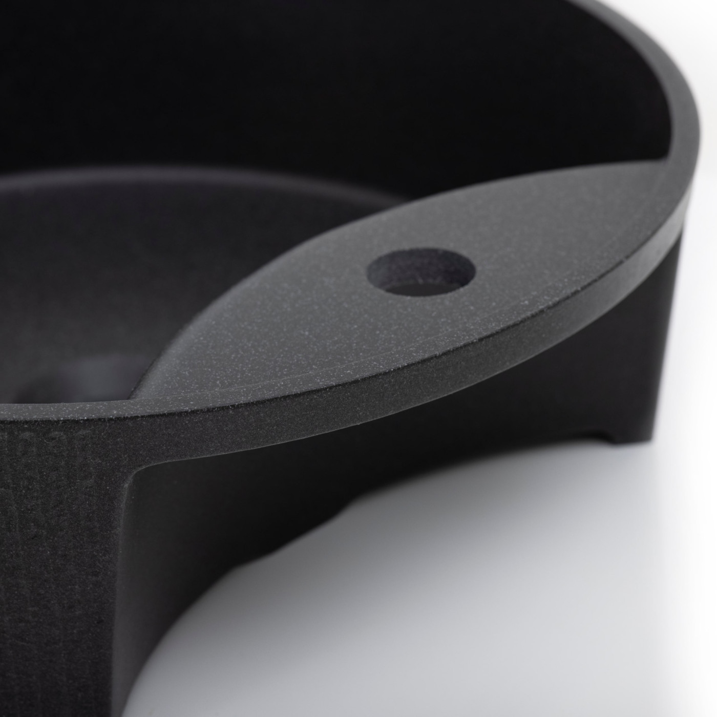 Umywalka Nablatowa Granitowa Umywalka Czarna do Łazienki Laveo Cliff